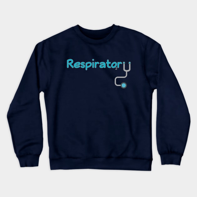 Respiratory Stethoscope Crewneck Sweatshirt by PRiNTLY